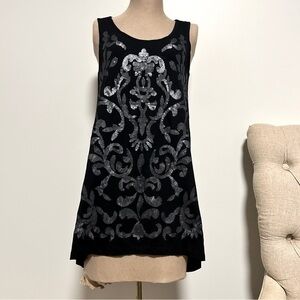 Anthropologie Design History Sequin Tank Top